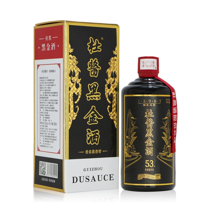 【官方旗舰店，第二件0元】杜酱黑金酒-单瓶500ML