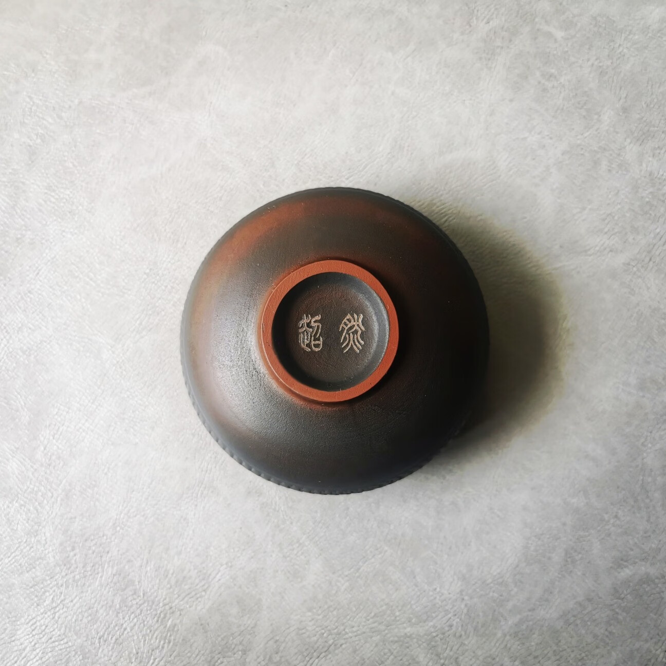 名家落款非遗纯手工建水黑陶斗笠主人杯一个