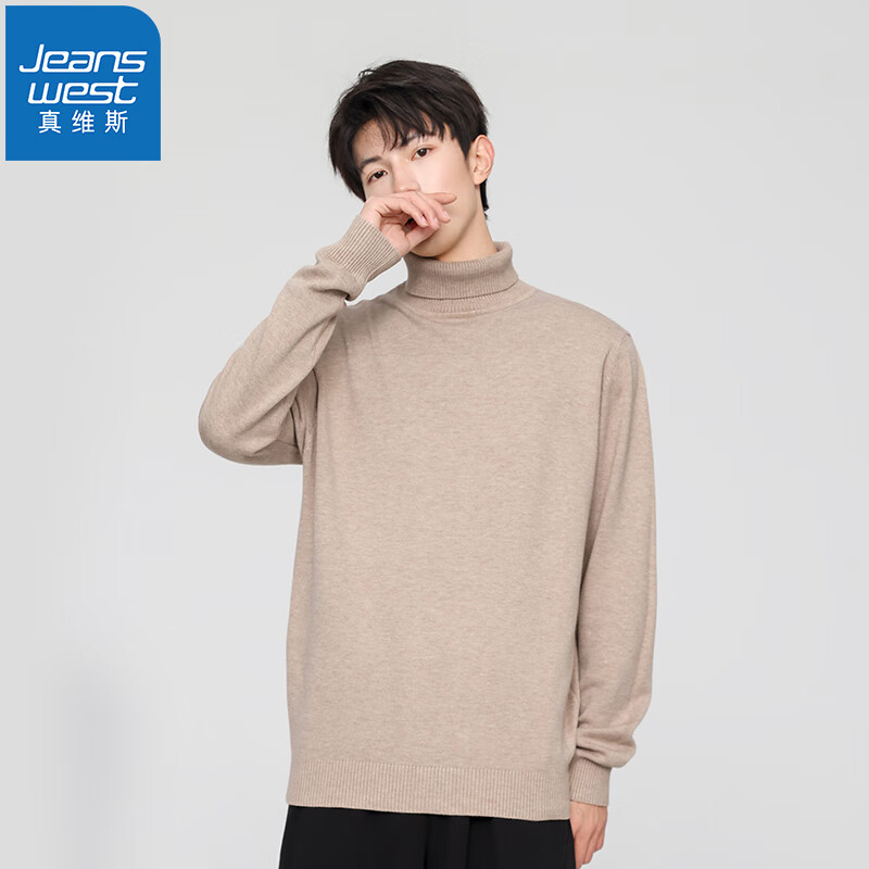 【拍2件79！旗舰店】真维斯（Jeanswest）秋冬款针织衫学生柔软亲肤高领毛衣