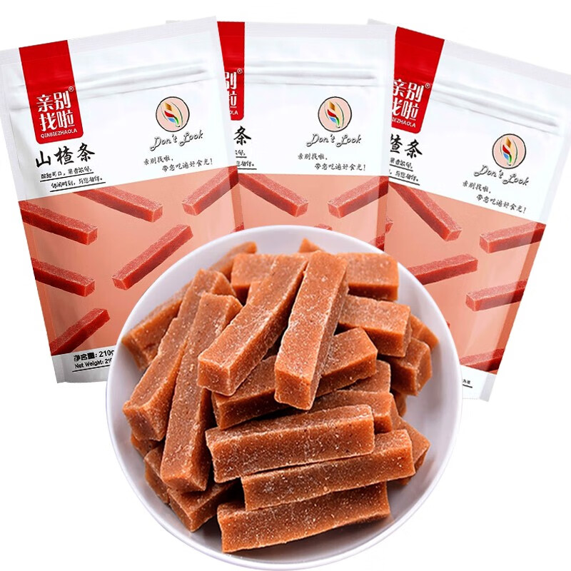 【JD旗舰店】亲别找啦 山楂条210g*3袋