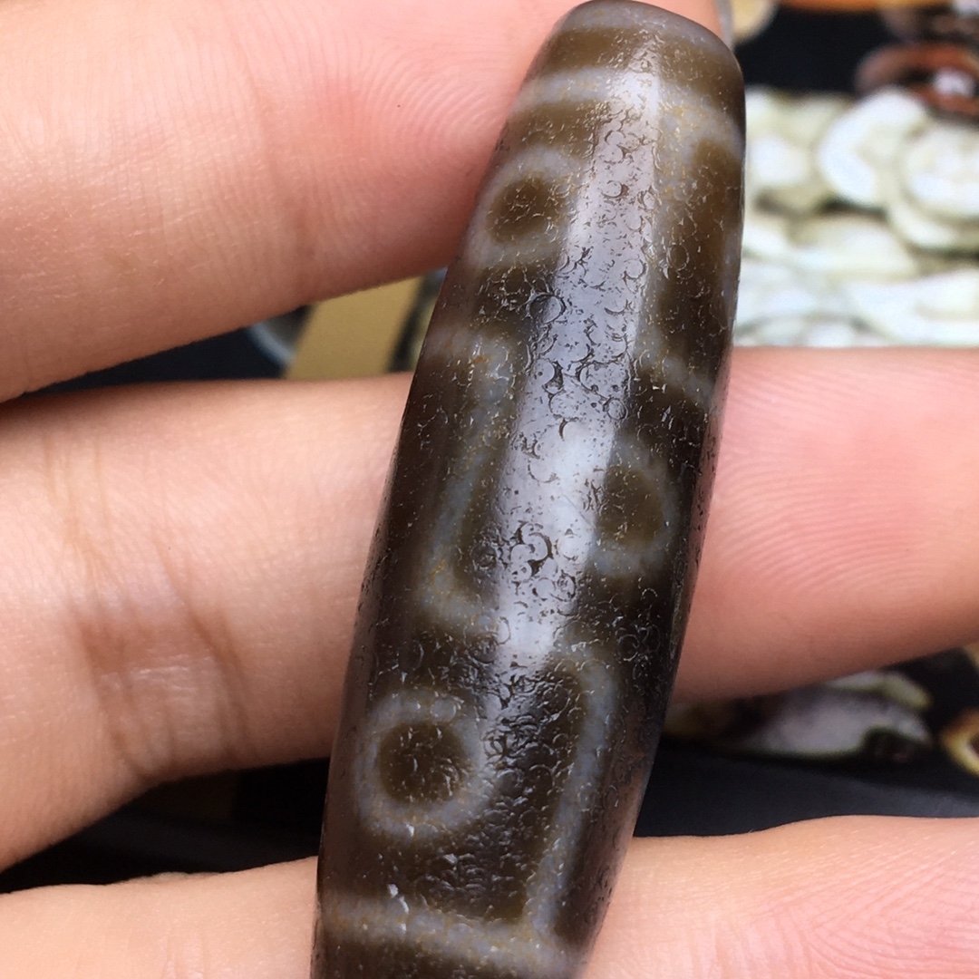 回流老料高油包浆九眼天珠