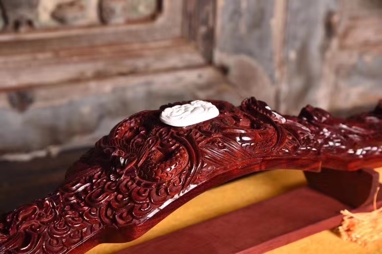 血檀九龙如意【规格】70公分