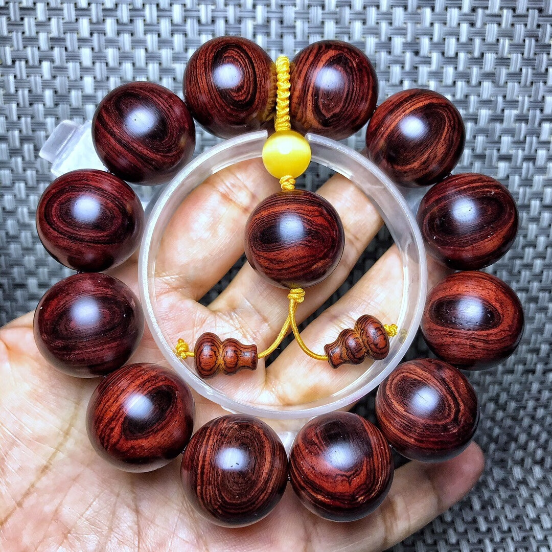 黄花梨凤眼手串2.