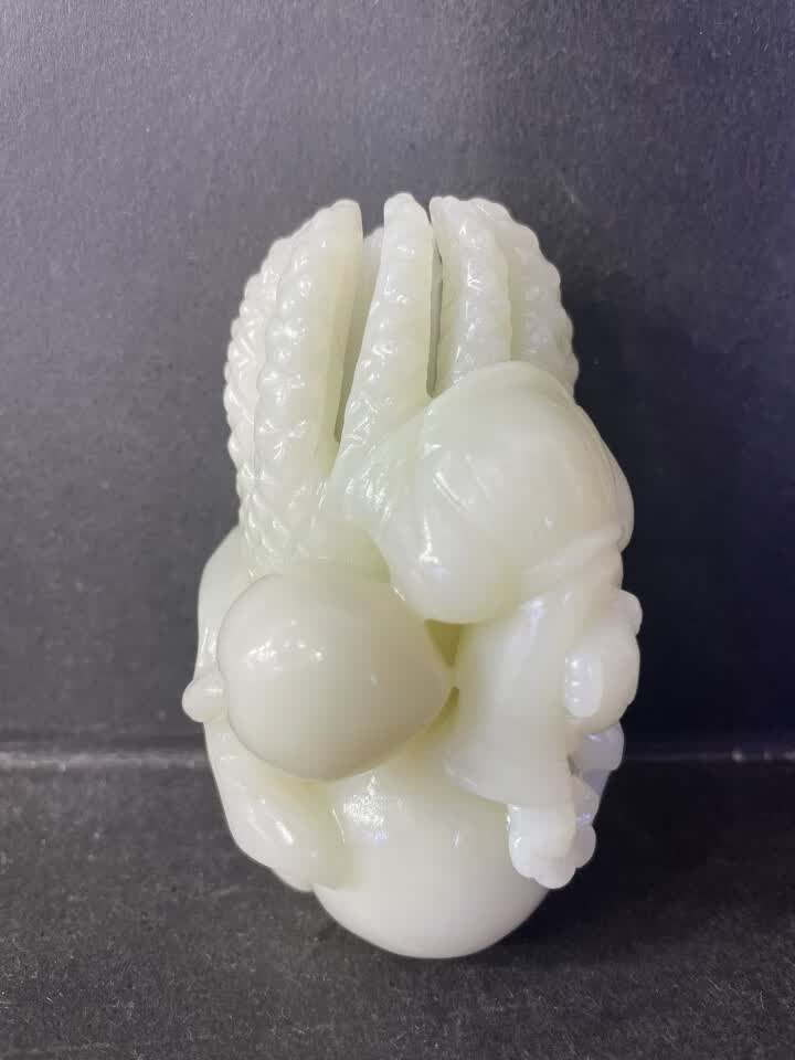 和田玉手把件佛手