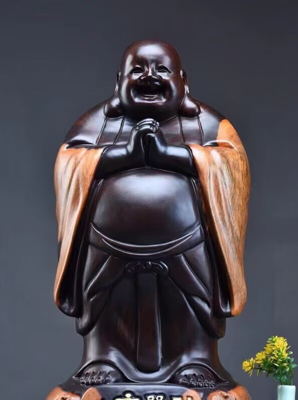 非洲黑檀木八方聚财白皮佛