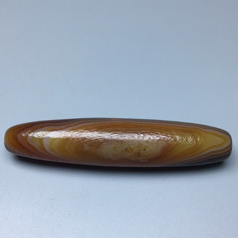 西藏至纯天然老矿天珠龙鳞纹九页岩玛瑙天眼项链吊坠