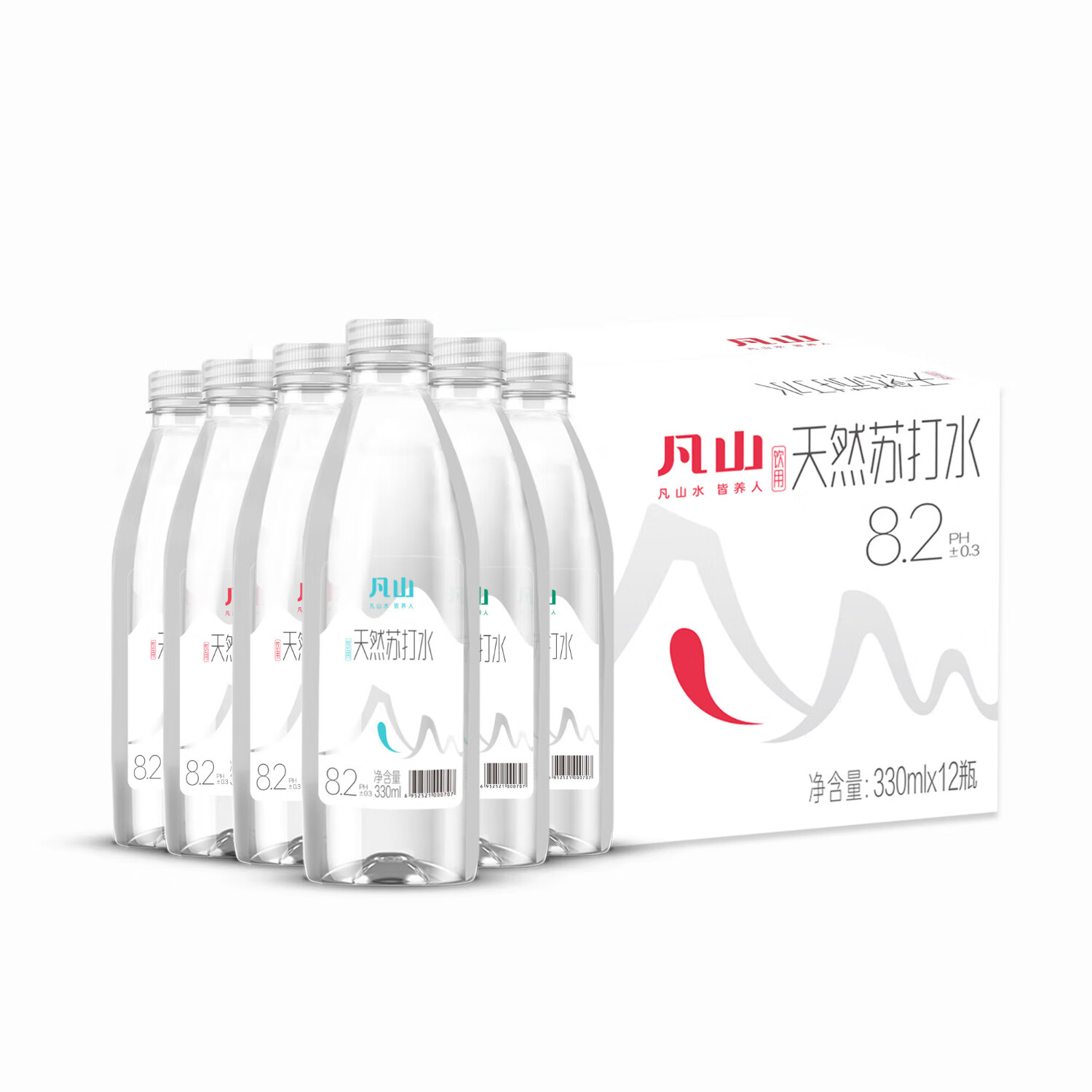 【旗舰店】凡山 天然苏打水 330ml*12瓶