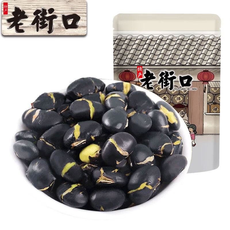 【JD旗舰店】老街口  盐炒黑豆500g