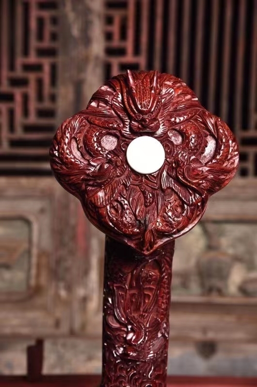 血檀九龙如意【规格】70公分