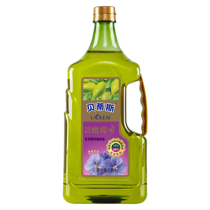 【JD旗舰店，漏洞到手25】贝蒂斯 亚麻籽植物调和油1.6L 含12%特级初榨橄榄油