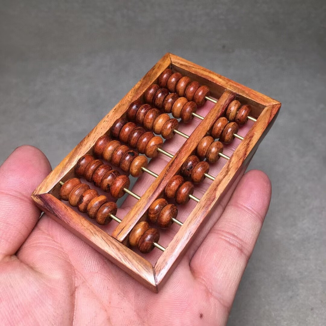 海南黄花梨迷你版小算盘规格9x6x1cm【图片 价格 品牌 报价】-京东