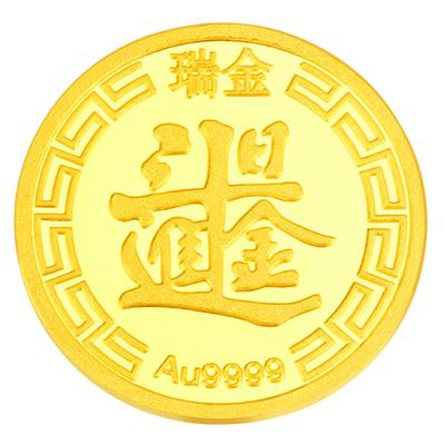 欧宝丽钻石 开业金章999千足金黄金金章2克投资黄金
