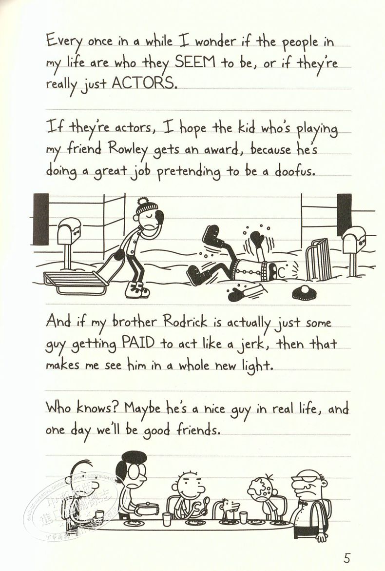 预售小屁孩日记美版 英文原版diary of a wimpy kid books1