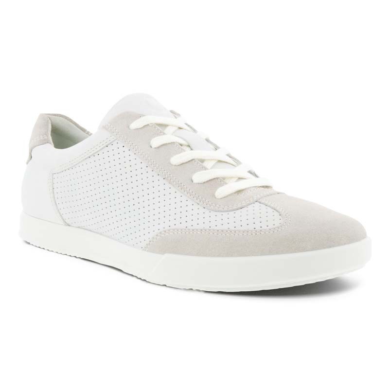 ecco爱步休闲鞋2021新款夏季男鞋拼接透气小白鞋 凯帝858644 858644