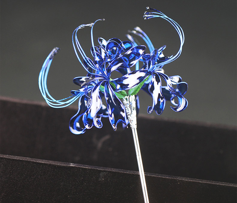 造花液曼珠沙华彼岸花发簪簪子气质女士女生步摇日式和风头饰发饰037