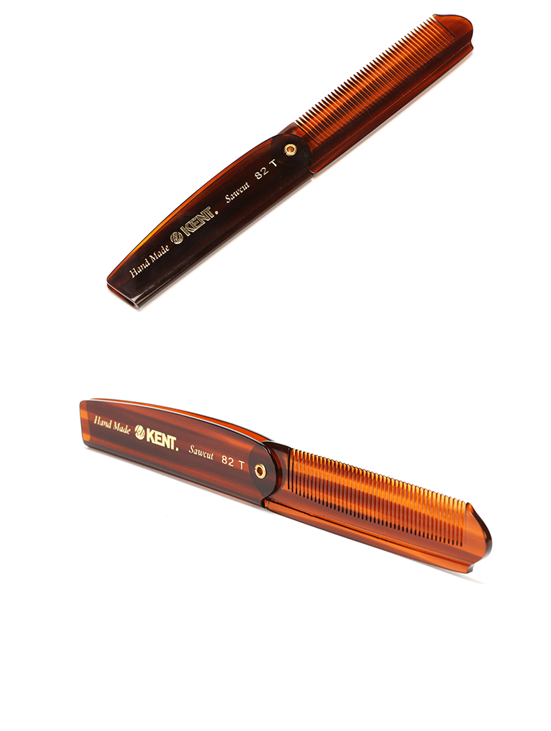 肯特kent梳子男士油头梳时尚造型梳大背头便携折叠梳送男友 82t(可
