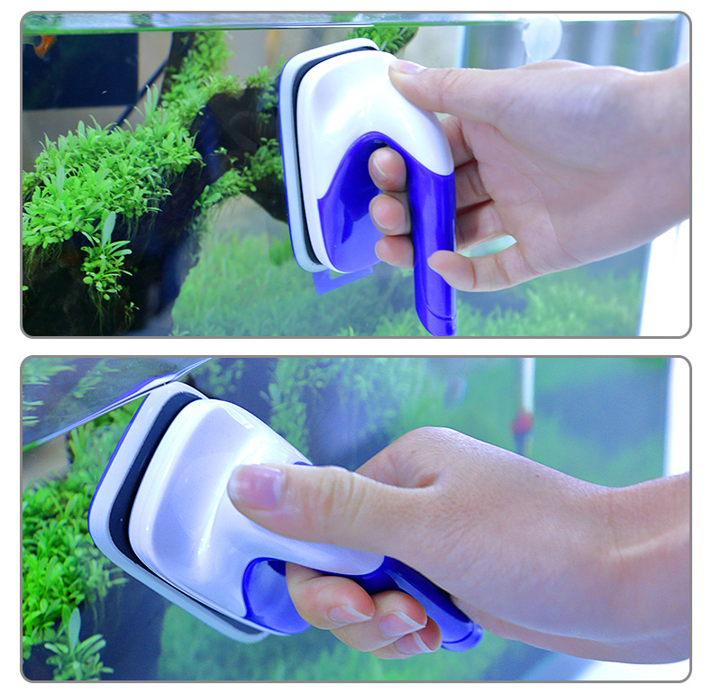 松宝鱼缸清洗神器鱼缸刷磁力刷清理清洁工具刮藻刀无死角强磁鱼便擦缸