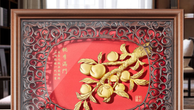 永隆金号足金金箔画桃李满门送老师礼品实用创意毕业感恩摆件教师节