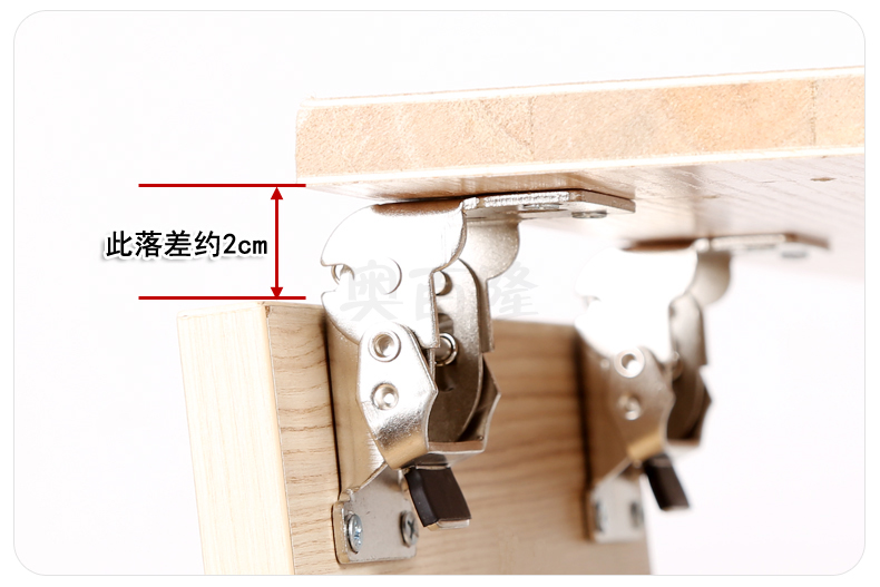 厉弗茶几餐桌90度180度自锁折叠合页铰链桌腿脚家具五金连接器配件扣