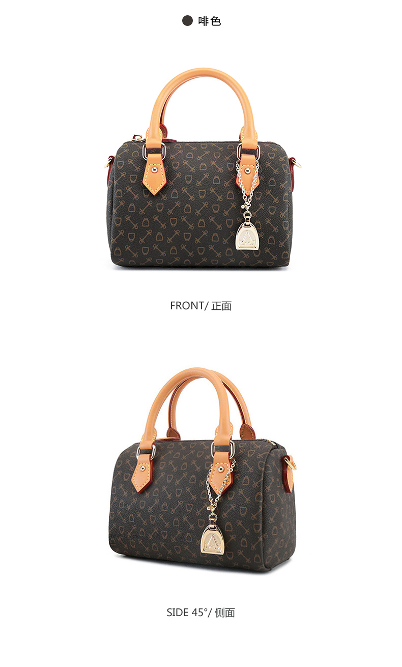 why包包女新款波士顿女包斜挎包yap8092经典印花单肩包手提包时尚百搭