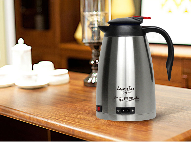 大容量100度车载电热水壶烧水杯车载加热水杯24v水壶配点烟器线壶架
