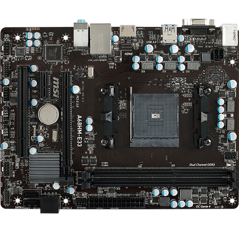 微星(msi)a68hm-e33主板 (amd a68/socket fm2 )