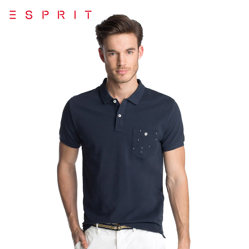 esprit男装纯色polo衫-035eo2k012 蓝色411 xs