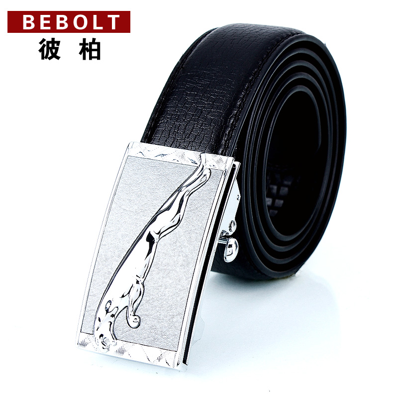 意大利bebolt 男士真皮皮帶商務休閒自動扣男腰帶 捷豹牛皮休閒褲褲帶