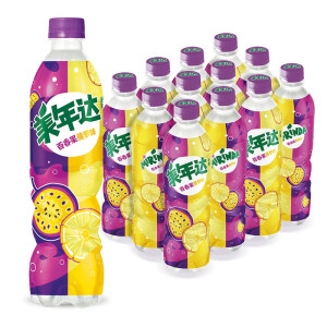 plus會員有券的上pepsi百事美年達百香果菠蘿味汽水500ml12瓶