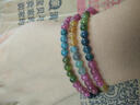 可塘明珠 配珠宝鉴定证书 碧玺多圈手链女士3圈6MM手串4圈糖果彩色珠宝石饰品 母亲节 情人节礼物 4A级珠径5MM3圈彩虹款 配证书 实拍图